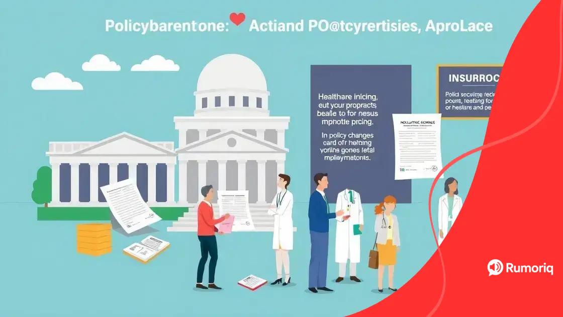 Impact of policy changes on healthcare pricing